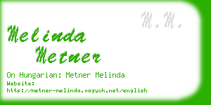 melinda metner business card